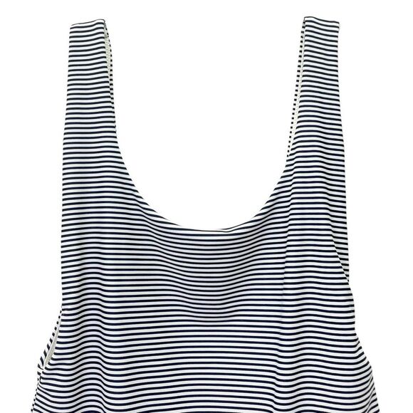 Aerie Super Scoop One Piece Swimsuit Size XL Navy White Stripe Hi Cut Cheeky - Picture 6 of 13